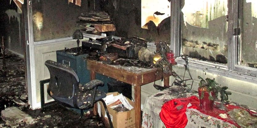 Contents of a burned out home