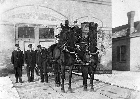 London Fire Department on Bruce Street c 1915