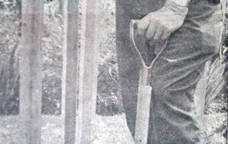 Platoon Chief Fred Holmes standing in his garden.