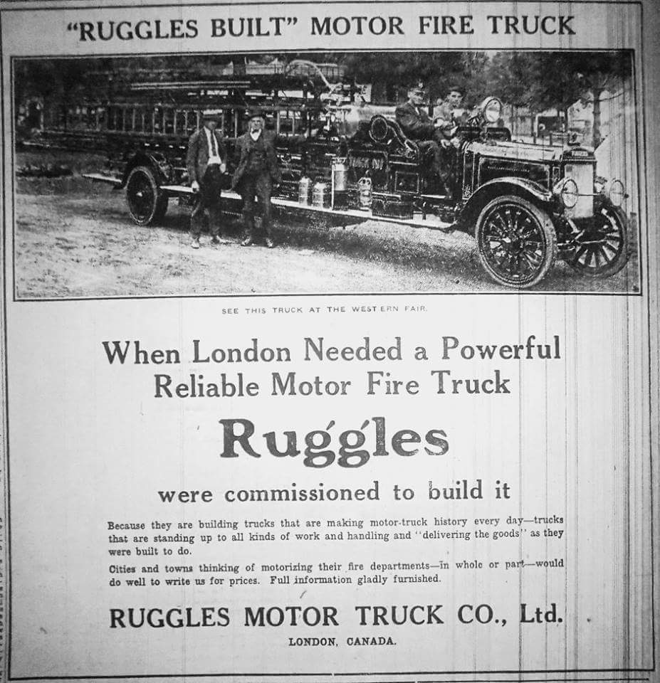 Ruggles Fire Truck advertisement 