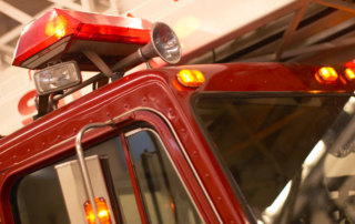 File photo, Lights of a fire truck