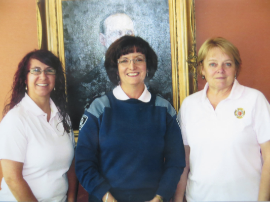 G. Hosiawa (Administrative Clerk-Administration), D. O'Brien (Administrative Clerk-Training) and E. Belanger (Administrative Clerk-Apparatus) October 2015