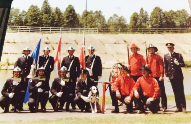 LPFFA Colour Guard posing at the Thames River