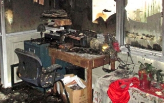 Contents of a burned out home