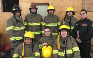 Fire Fighters posing for a class photo