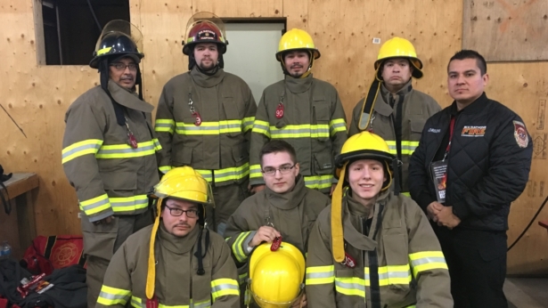 Fire Fighters posing for a class photo