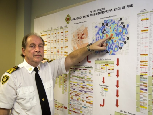 Departing London fire chief John Kobarda