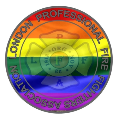 LPFFA logo with pride flag