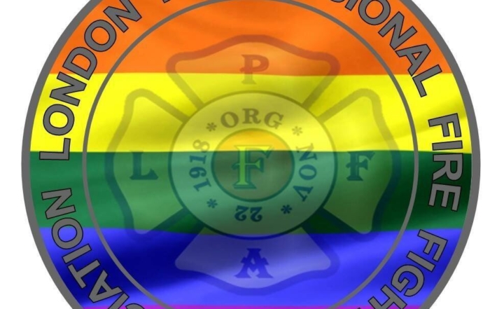 LPFFA logo with pride flag