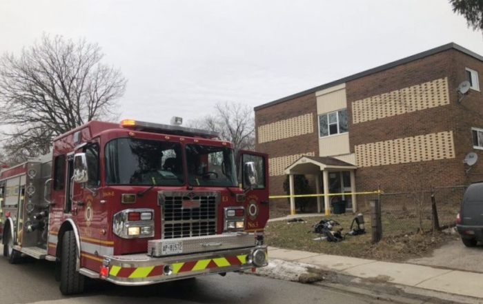 Engine 3 parked near fire scene