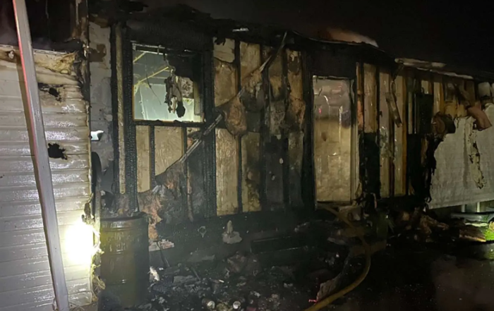 Fire damage to a home on Prosperity Court, April 16, 2024. Photo provided by the London Fire Department.