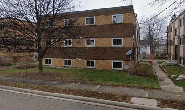 70 Emery Street West in London. Photo from Google Maps Street View.