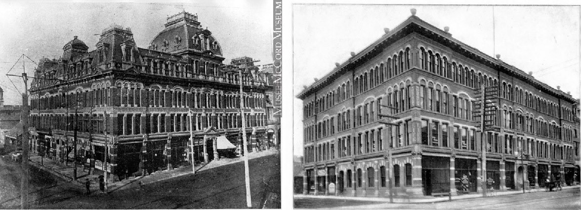 Masonic Temple - Before & After the c 1900's fire Formerly located at the NW corner of King St & Richmond St (current location of Royal Bank Tower)