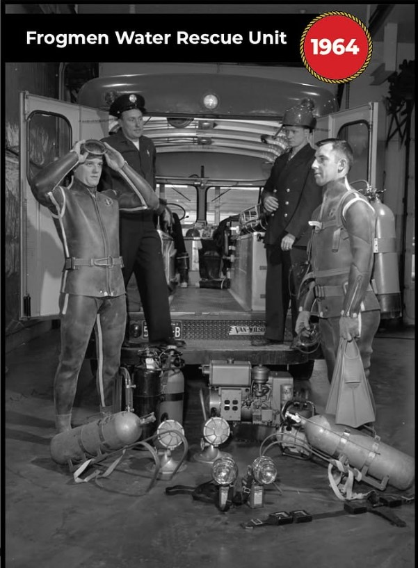 Statis display of the dive team equipment, 1964