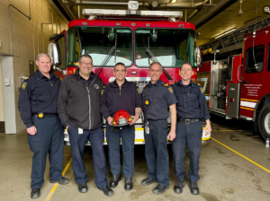 Chiefs posing with newly promoted Captain Danny St. Jean